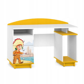 Fairytale Desk pre dieťa D02 Žltá biela UV tlač