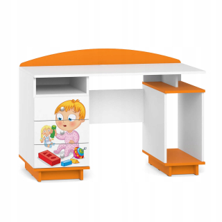 Rozprávky Detský stôl D02 Orange White UV