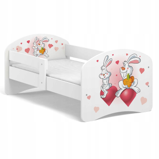 Rozprávková detská posteľ B01 140x70 Biela UV tlač