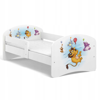 Rozprávková detská posteľ B02 160x80 Biele UV motívy