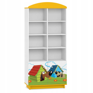 Fairytale Rack pre detskú izbu BC10 žltá biela