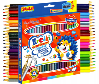 Bambino trojuholníkové ceruzky Dvojité -farby 24/48