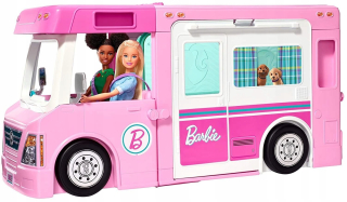 Barbie - Kamper 3in1 - Vozidlo + bazén + dom GHL93