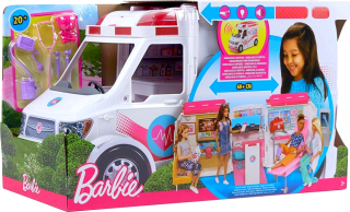 Barbie Ambulance 2in1 záhyby -Vozidlo s príslušenstvom