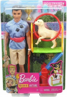 Barbie Doll Ken Career Trainer Dogs GJM34