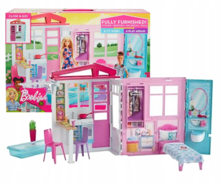 Barbie útulný prenosný dom 60 cm Mattel