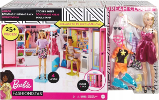 Barbie Dream Scandrobe set s bábikou +príslušenstvom