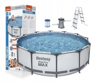 Rámec záhradného bazéna 370 cm 9150L Bestway Set