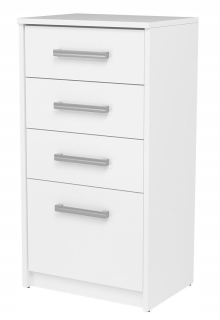 Biela zásuvka 45 High 85 cm 4 zásuvky salón