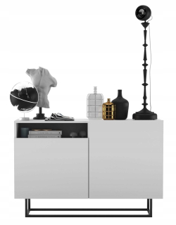 BIELA SKRIŇA DO SPÁLNE OBÝVAČKA PODKROVNÍK 120 cm MAT