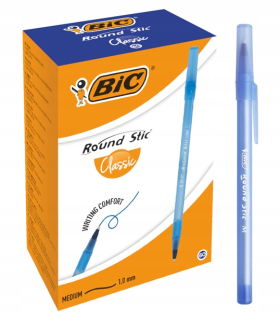 BIC Round Stic Classic Blue Pen 60 PCS.