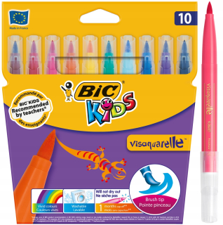 BIC Visaquarelle Brushes 10 farieb