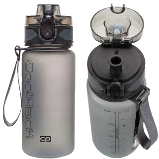 Fľaša na fľašu s vodou Tritan 400 ml BPA Free Grey