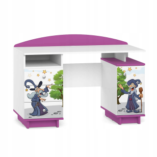 Detská stola rozprávka D01 Purple biely motív