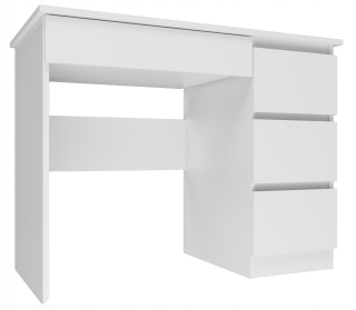 Počítačový stôl 100/80 cm zásuvky na bielu rohož
