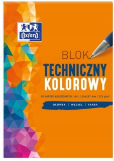 Technický blok A4/10K 225G Farba (20ks) Oxford