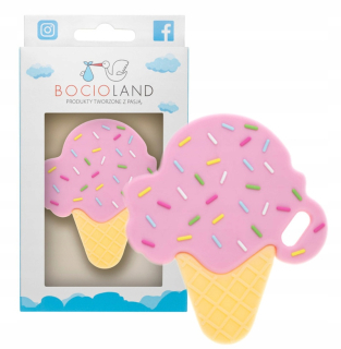 BOCIOLAND TEETHY MEKÁLNE SILIKONOVÝ ICE Strawberry