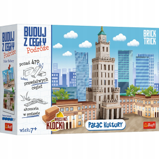 Tehlový trikový palác kultúry na stavbu blokov