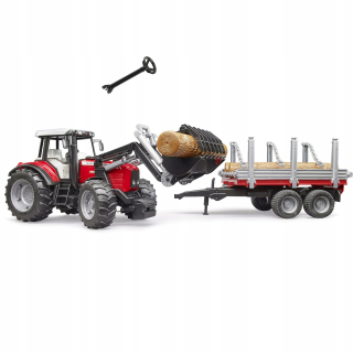 Bruder 02046 Tractor Massey Ferguson s hromadou