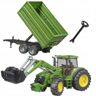 Bruder 03055 Traktor s prívesnou setou John Deere