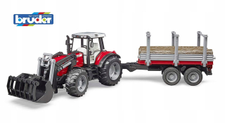 Štrbín Massey Ferguson s lesným prívesom 2046