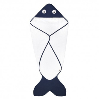 Uterák pre baby uhryznutím s kapucňou 75 x 75 cm Navy BA