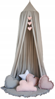 Canopy Závesný stan šedá alebo ružová
