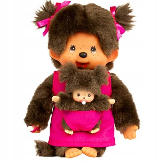 Bandai 23620 Monchhichi plyšová mama a detské ruže