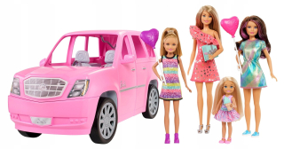 Barbie 4x Limousine Doll so sestrami mega auto