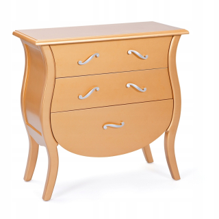 Barema Dresser 3 zásuvky, zlatá farba.