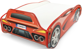 Posteľ Leomark Sport Car 74 x 155,5 cm odtiene červenej
