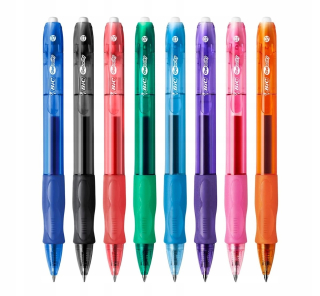 BIC gélové gélové perá 8 ks. Stredne 0,7 mm
