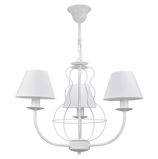 Biela lampa visiaci v detskej izbe Daza 3