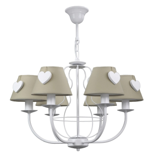 Biela lustrová lampa pre detskú izbu Daza 6