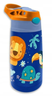 Oceľová tepelná fľaša s vodou 400 ml džungľa KL11258 KID