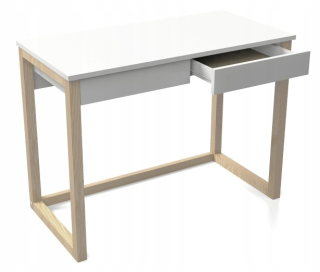 Biely stôl pre dieťa 120x60 s 2 zásuvkami