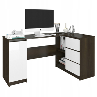 Rohový pracovný počítač 3SZ 150 cm Wenge Gloss N12