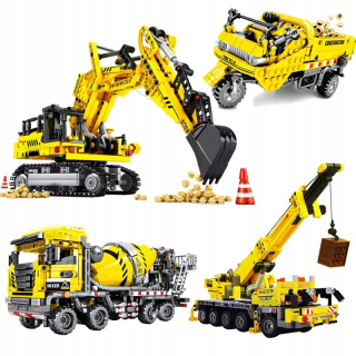 Blok mestského inžinierstva Bulldozer Crane Technical