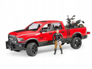 Bruder 02502 Dodke Ram Cars s prívesom a Ducati