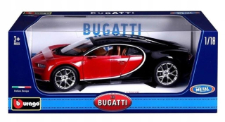Bugatti Chiron 1:18 Model červeného automobilu