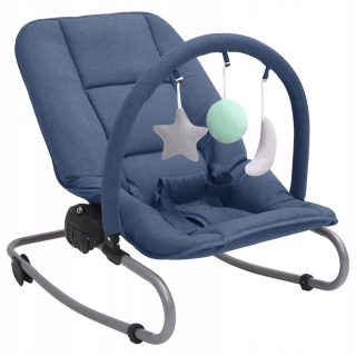 Baby rocker, námornícka modrá, oceľ