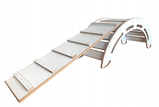 Bujak, White MDF Rocker, Montessori Slide