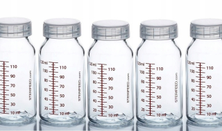 Opakovane použiteľné, sklenené fľaše 120 ml, 5 ks.