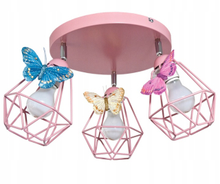 Zaujímavá stropná lampa Butterfly 3 Diamond môže byť LED