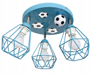 Zaujímavá stropná lampa Mundial 3 Diamond Blue