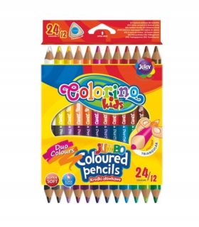Colorino dvojité -kreslené ceruzky 12/24 Kol Jumbo hrubé