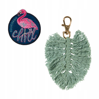 Sada ruksaku COOCAZOO / príveskov Flamingo
