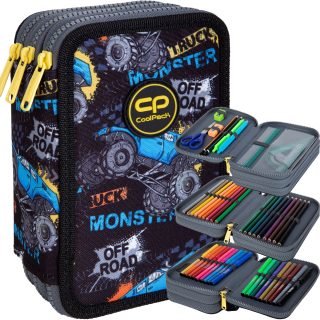 Coolpack ceruzka puzdro Triple Equipment Cars