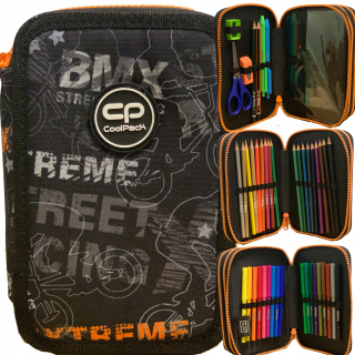 Coolpack tri -Chamber Cencil Case vybavený cyklistami