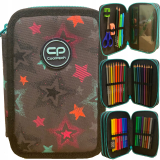 Coolpack tri -Chamber Cencil Case Case Stars